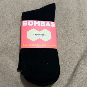 Bombas Lightweight ruffle half calf Socks in black